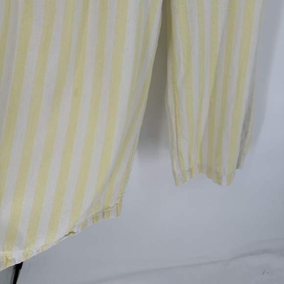 Stoney Clover x Target Jumpsuit XS Romper Yellow Striped Linen Wide Leg - Picture 5 of 9